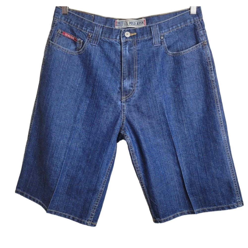 Men's U.S. Polo Assn Vintage Denim Jean Shorts Size 34 Y2K 90's